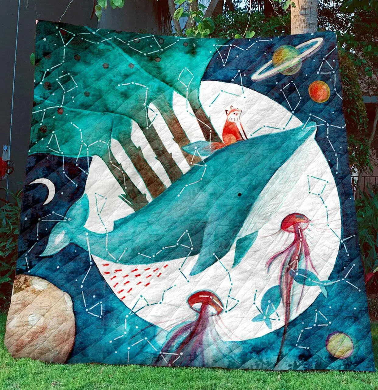 Whale Quilt Blanket Bbb0611310Ph and Home Decor
