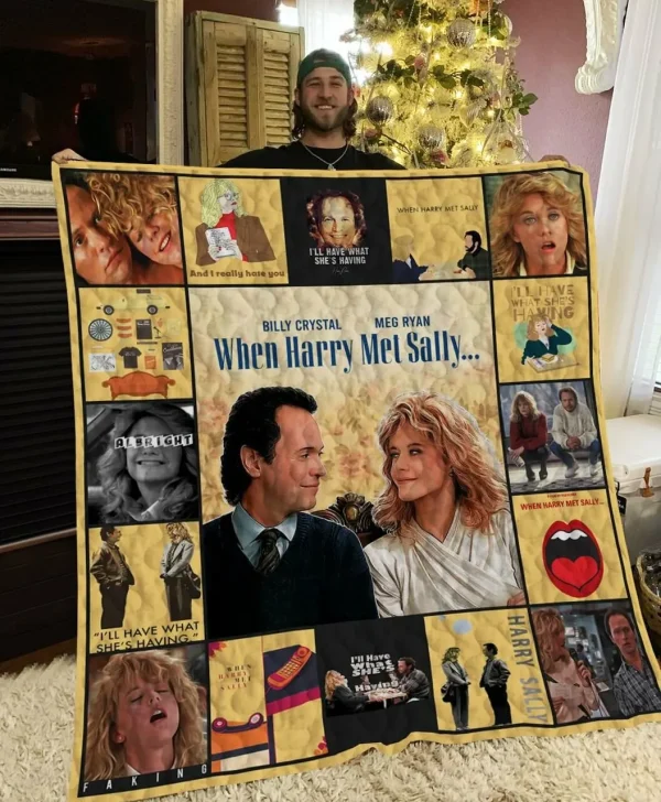 When Harry Met Sally Poster Quilt Blanket and Home Decor