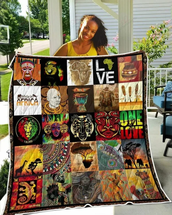 While in Africa TH2309407CL Quilt Blanket and Home Decor
