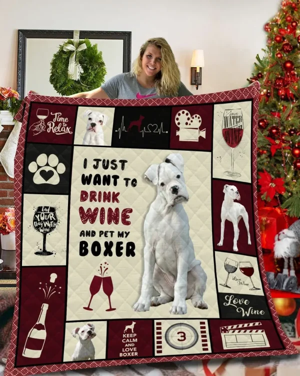 White Boxer Vcb Quilt Derqpi and Home Decor
