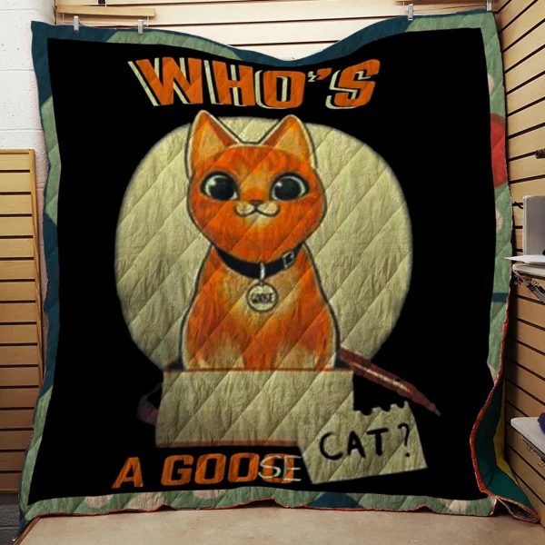 Who’S A Goose Cat Quilt and Home Decor