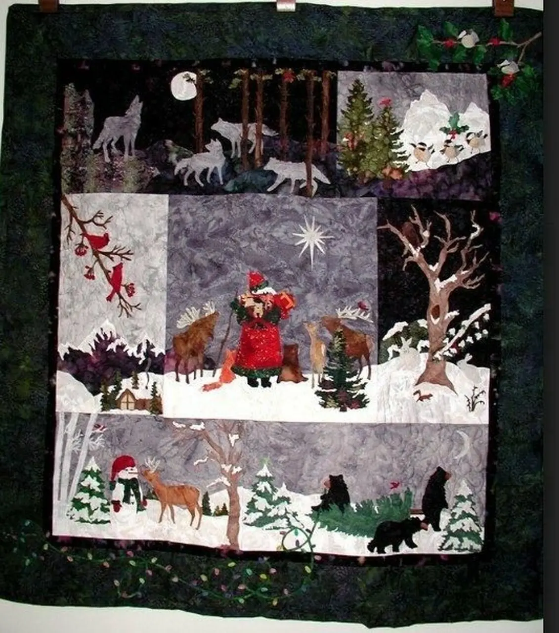Wilderness Christmas Cla2110484Q Quilt Blanket and Home Decor
