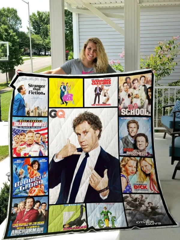 Will Ferrell Quilt Blanket 01 and Home Decor