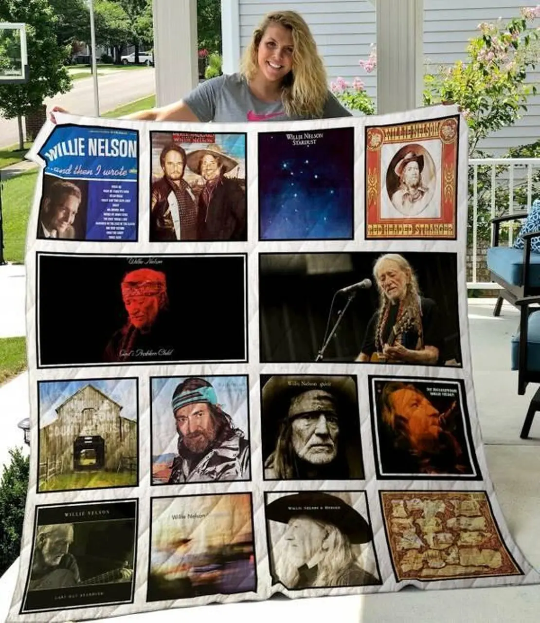 Willie Nelson Quilt Blanket M100600 Quilt and Home Decor