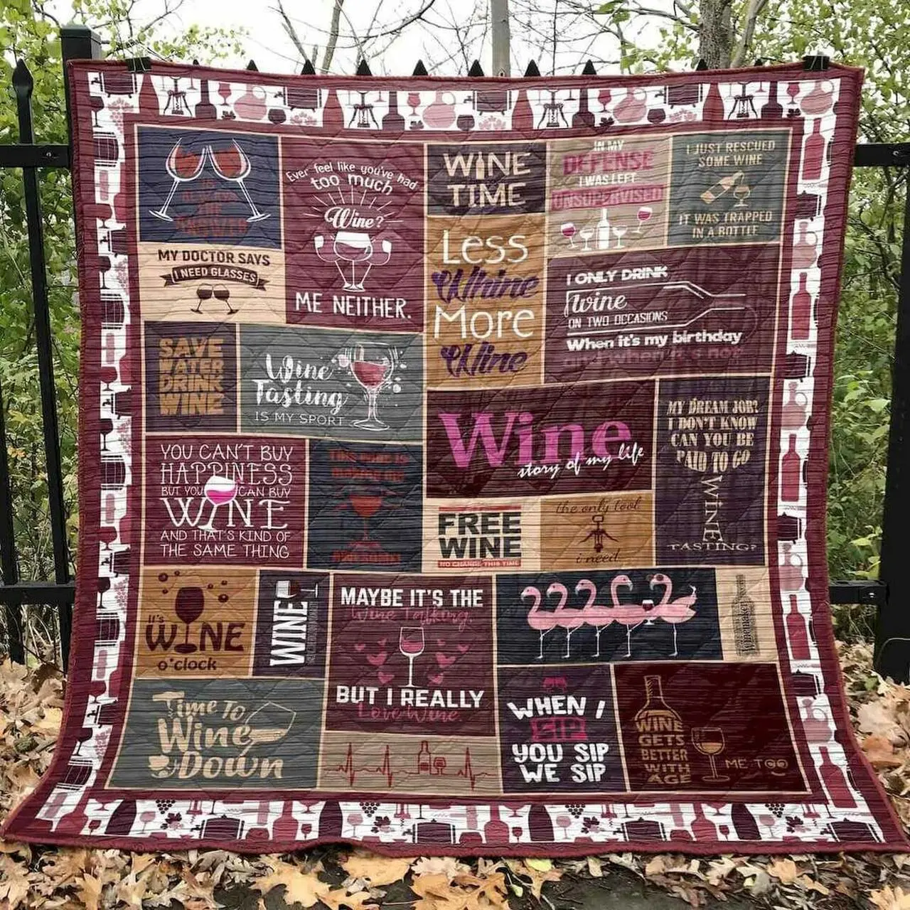 Wine Is Always The Answer Pk270529 Quilt Blanket and Home Decor
