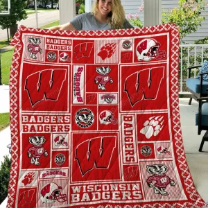 Wisconsin Badgers Quilt Blanket and Home Decor