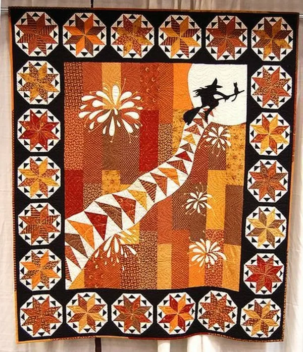 Witch Clp190687 Quilt Blanket and Home Decor