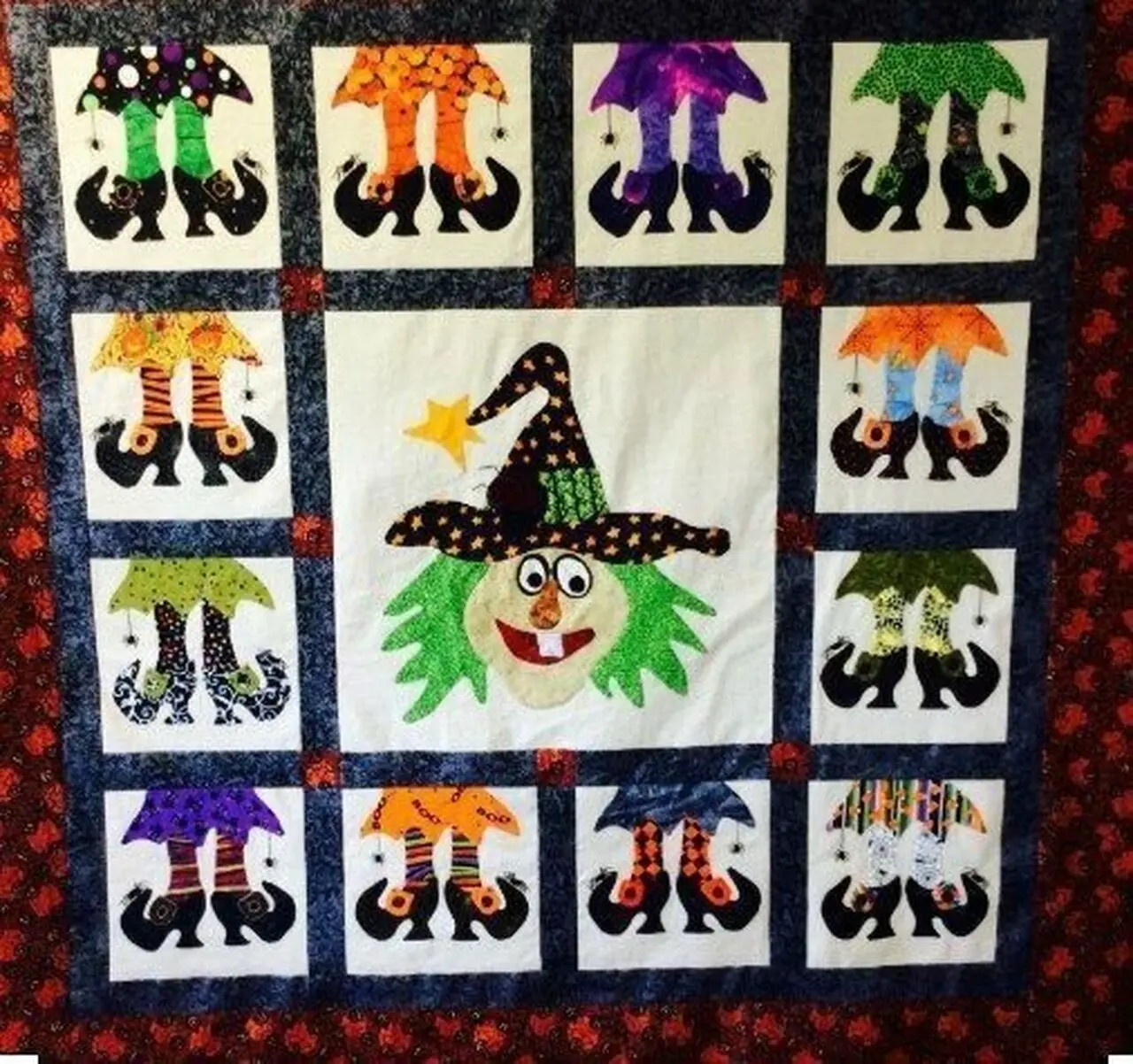 Witch Halloween Hur Quilt Cysiae and Home Decor