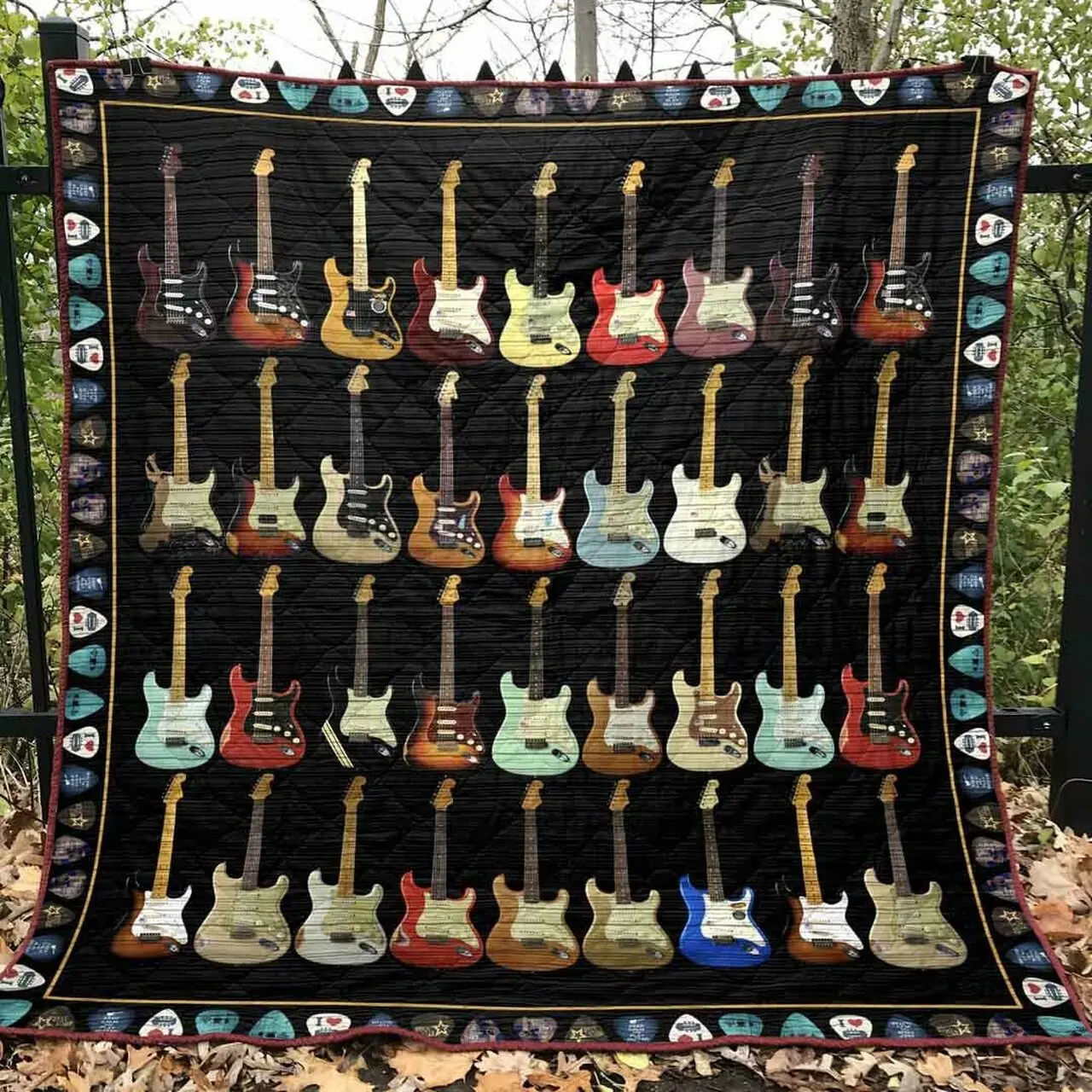 Without Music Life Would B Flat Blanket Quilt Quilt and Home Decor