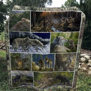 Wolf 1303 66 Quilt Blanket Quilt and Home Decor