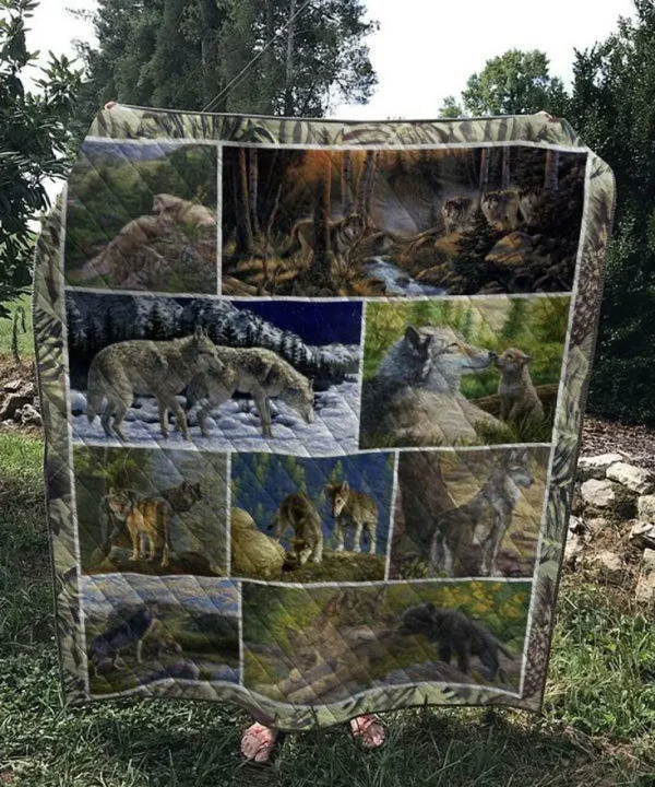 Wolf 1303 66 Quilt Blanket Quilt and Home Decor