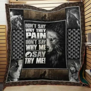 Wolf F1302 84O34 Customize Quilt Blanket and Home Decor