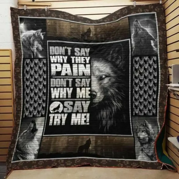 Wolf F1302 84O34 Customize Quilt Blanket and Home Decor