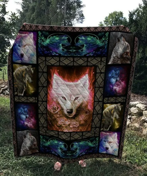 Wolf Fire Quilt and Home Decor
