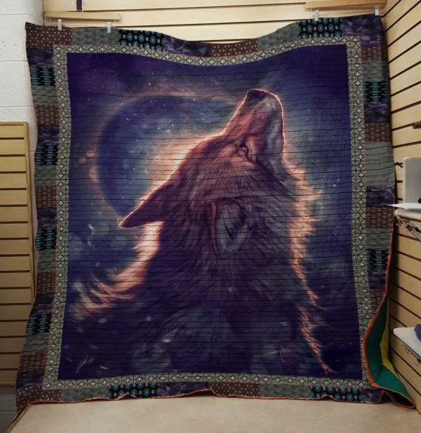 Wolf Galaxy Quilt V2 and Home Decor