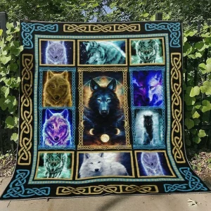 Wolf Hn160728 Quilt Blanket and Home Decor