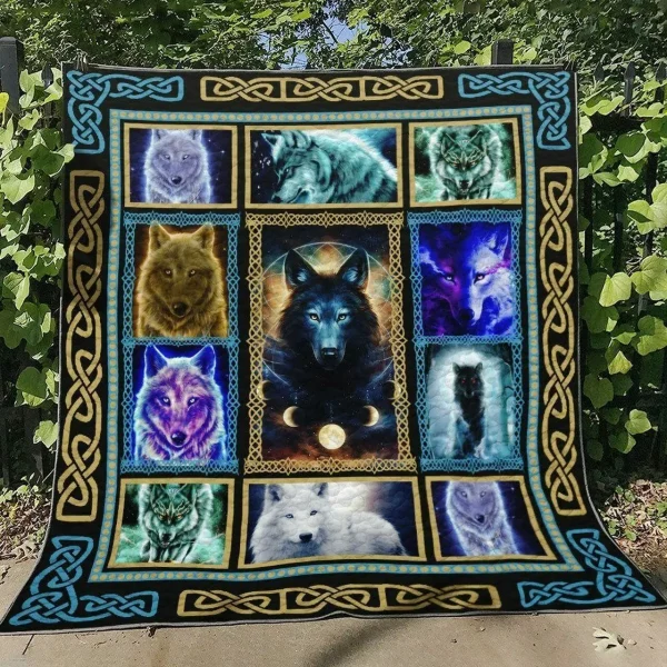 Wolf Hn160728 Quilt Blanket and Home Decor