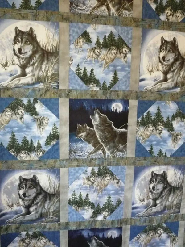 Wolf Hur Quilt Cysiql and Home Decor