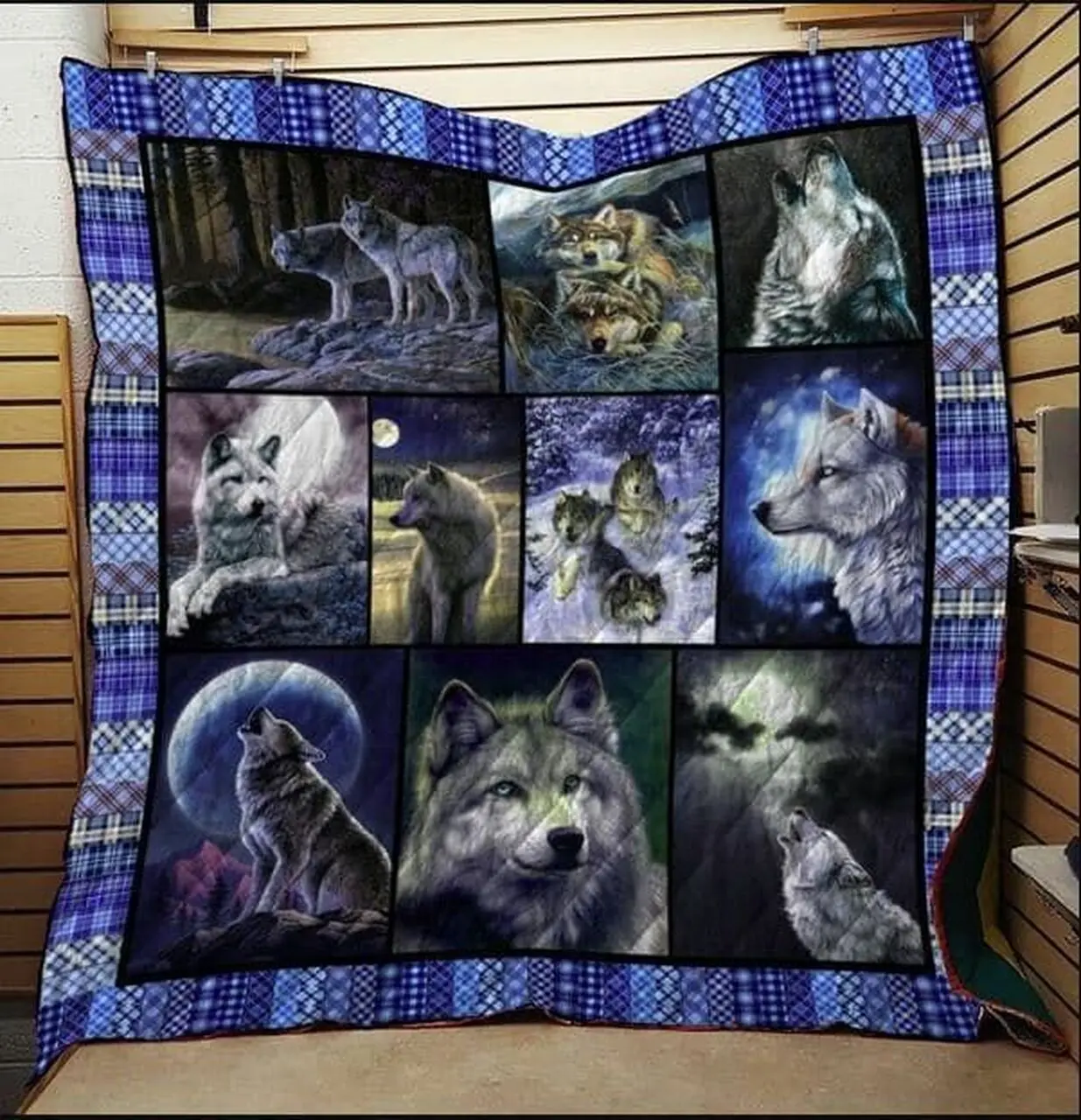 Wolf I Miss You Wolves Quilt Mlx and Home Decor