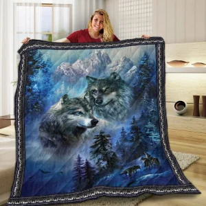 Wolf In The Forest GH25 NTTH011298 3D Customized Quilt and Home Decor