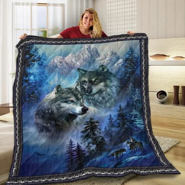 Wolf In The Forest GH25 NTTH011298 3D Customized Quilt and Home Decor