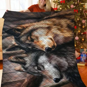 Wolf JFJ15075 3D Customized Quilt 2707 and Home Decor