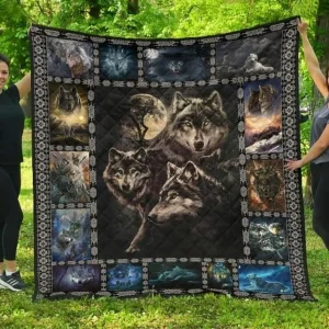 Wolf Mystical Wolves Quilt Blanket Dhc04011675Dd and Home Decor