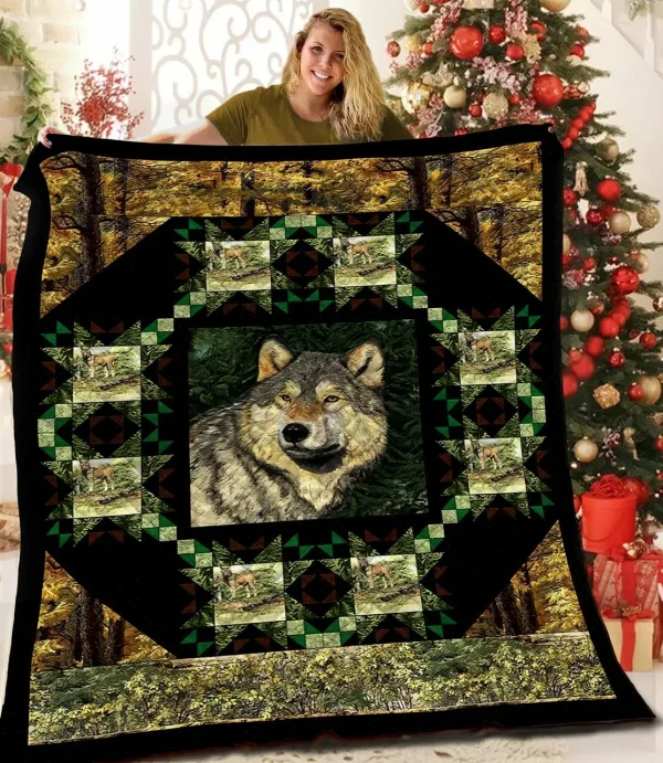 Wolf Quilt Blanket Bbb201108Nb and Home Decor