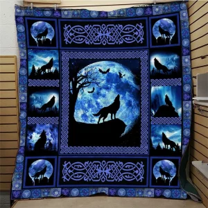Wolf Quilt Blanket Blanket and Home Decor