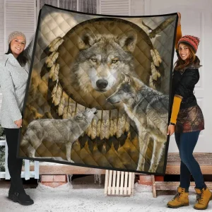 Wolf Quilt Blanket Dhc09121471Dd and Home Decor