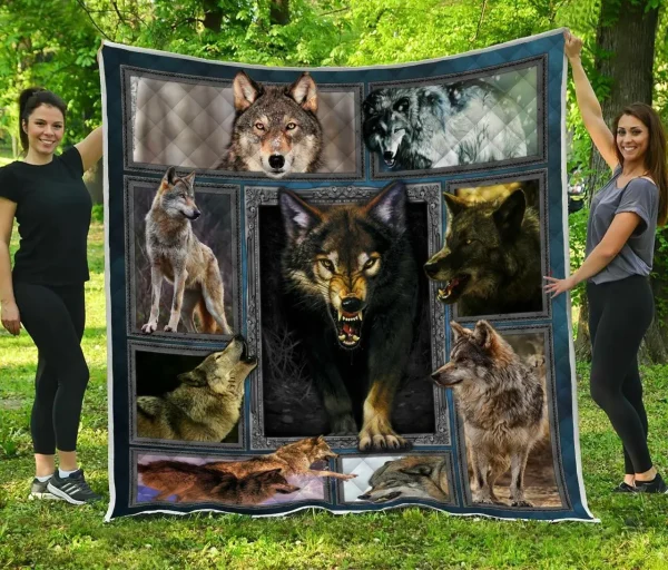 Wolf Quilt Blanket DHC13124083VT and Home Decor