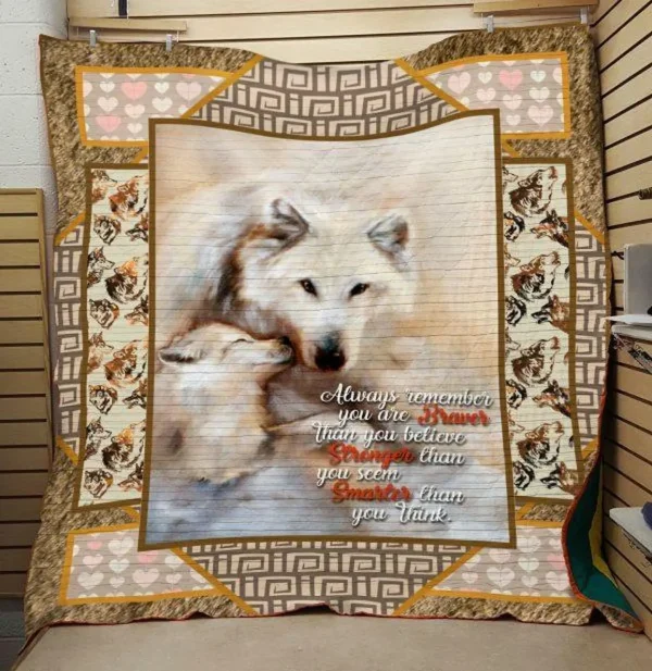 Wolf Quotes Quilt V3 and Home Decor