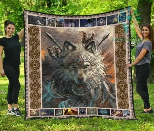 Wolf V8 T 3D Customized Quilt and Home Decor