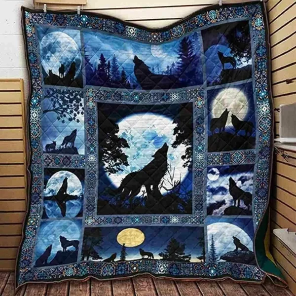 Wolf Wild Carrying You 3D Customized Quilt and Home Decor