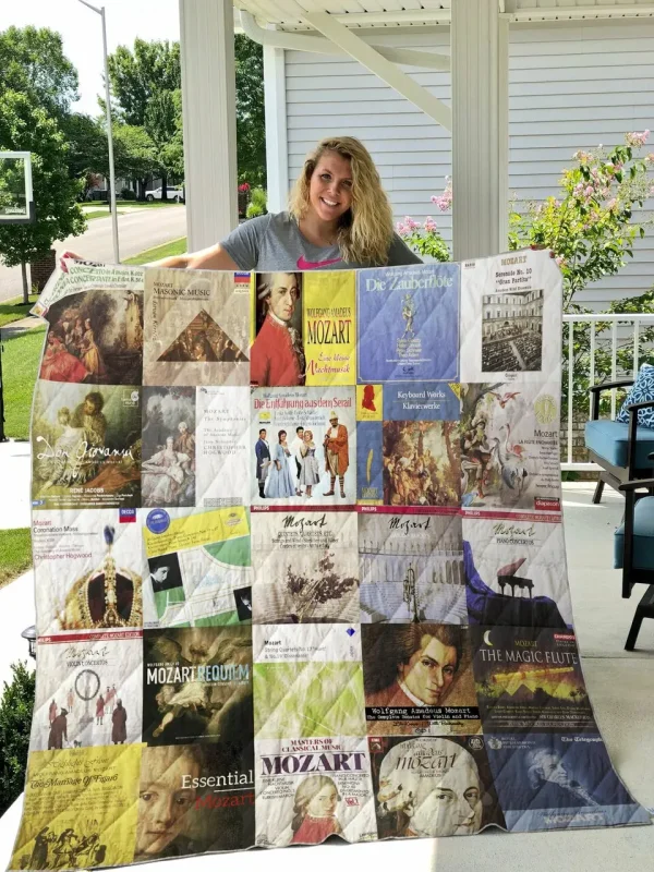 Wolfgang Amadeus Mozart Quilt and Home Decor