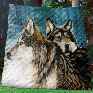 Wolves Quilt Blanket Bbb041193Ph and Home Decor