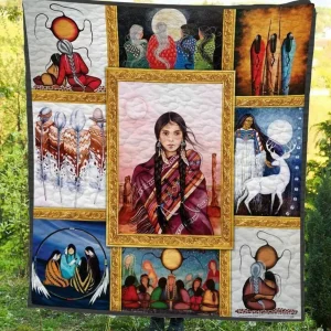 Woman Native 3D Customized Quilt and Home Decor