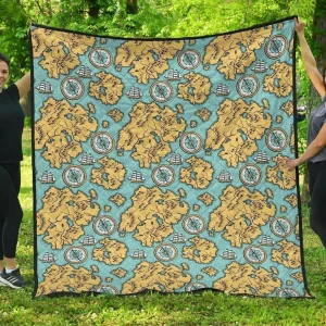 World Map Cl12100758Mdq Quilt Blanket and Home Decor