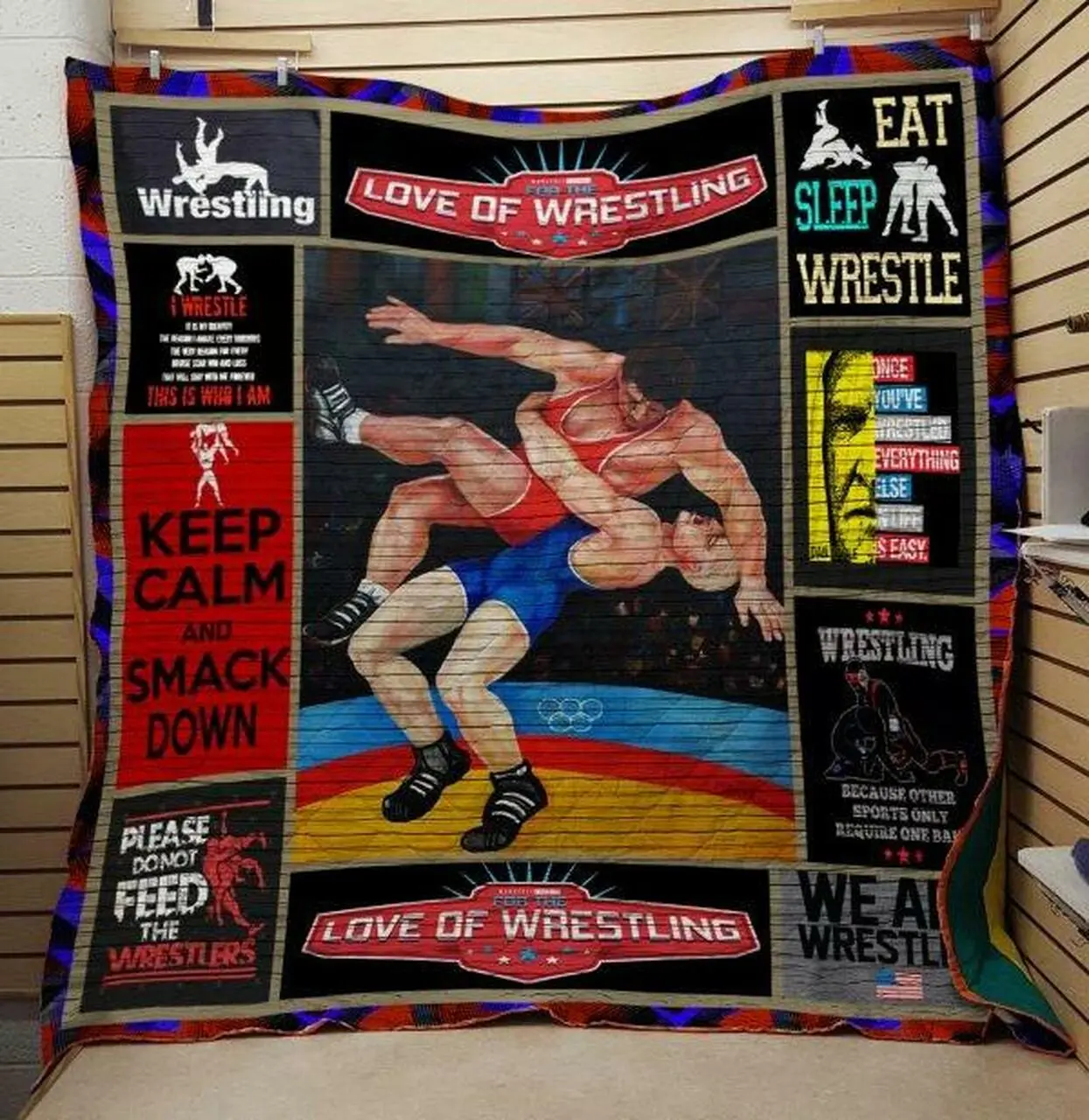 Wrestling 1503044 Quilt Blanket Quilt and Home Decor