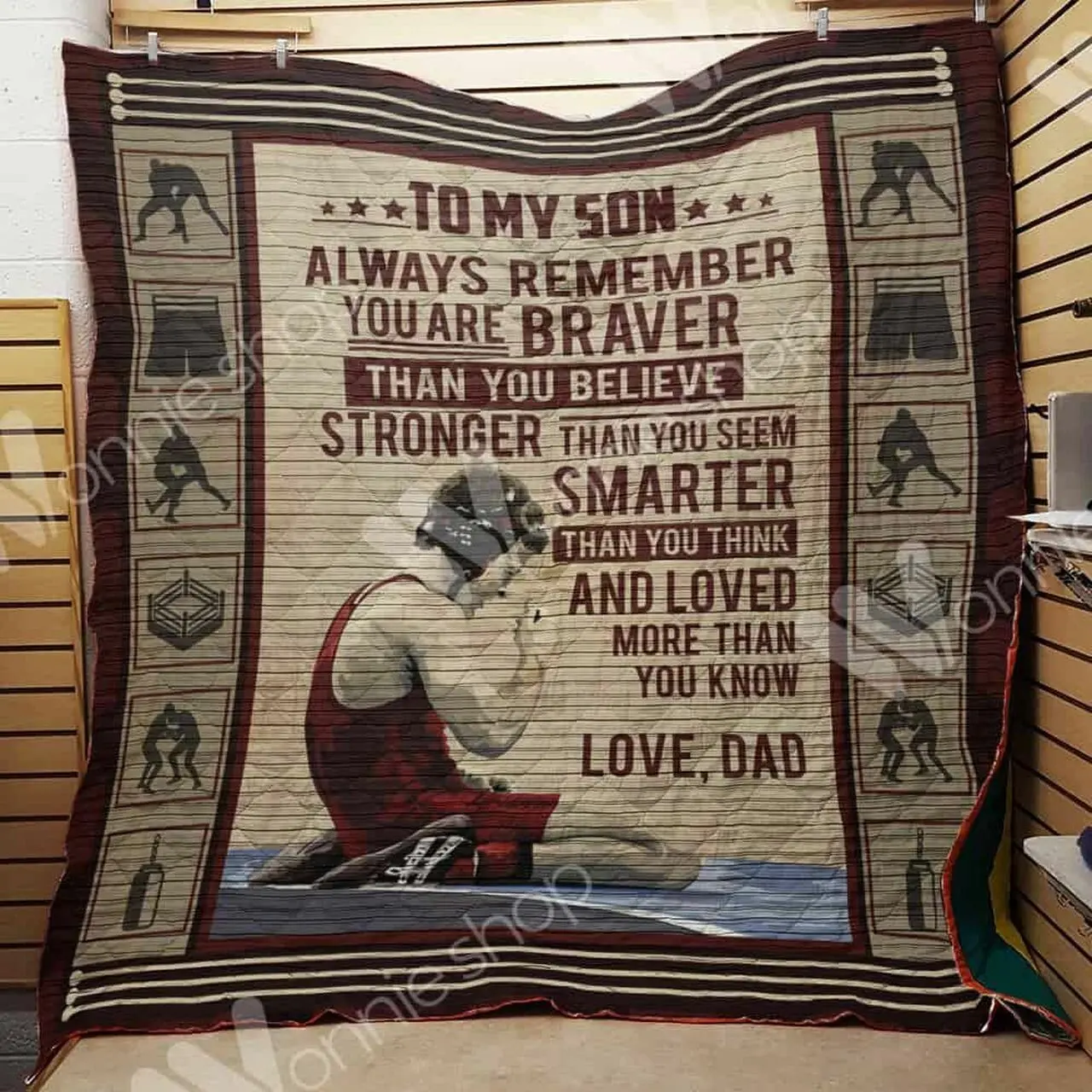 Wrestling Dad Quilt Blanket Dhc1102470Td and Home Decor
