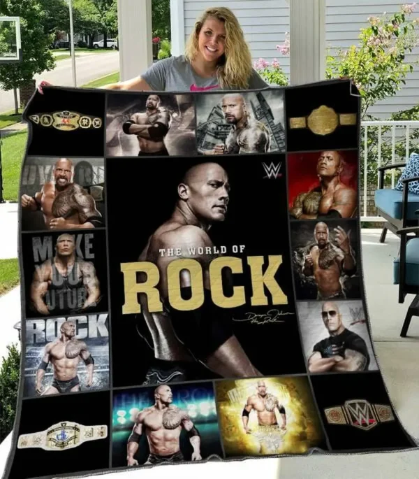 Wwe Dwayne Johnson Quilt Blanket B050618 Quilt and Home Decor