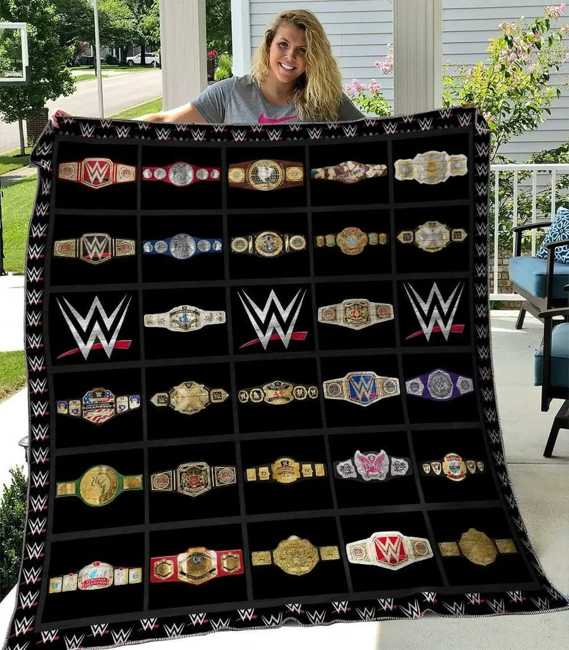 Wwe Network Quilt Blanket Th2506 and Home Decor