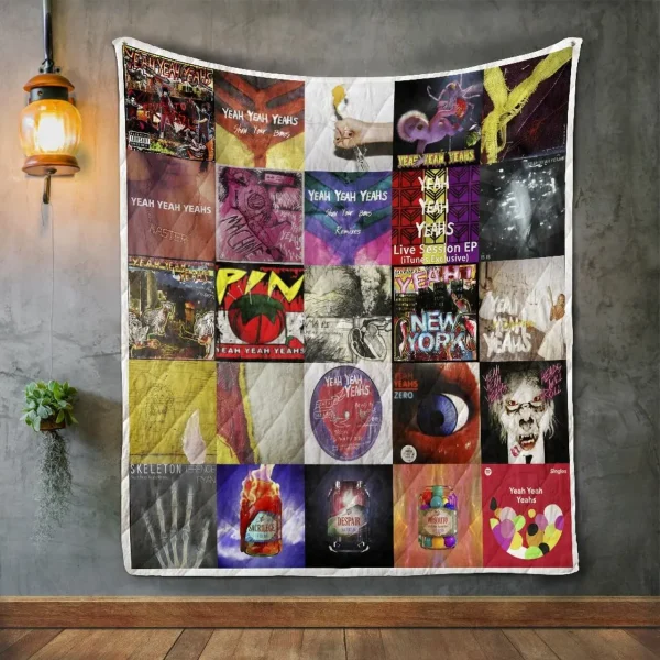 Yeah Yeah Yeahs Album Covers Quilt Blanket and Home Decor