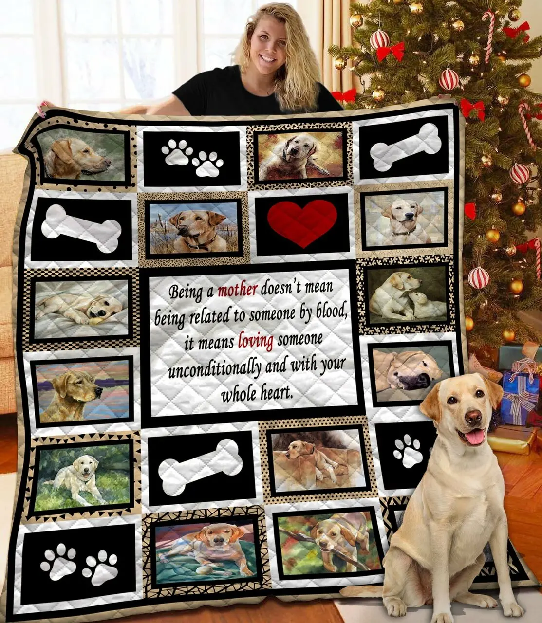 Yellow Labrador Bbb051143Nb Quilt Blanket and Home Decor