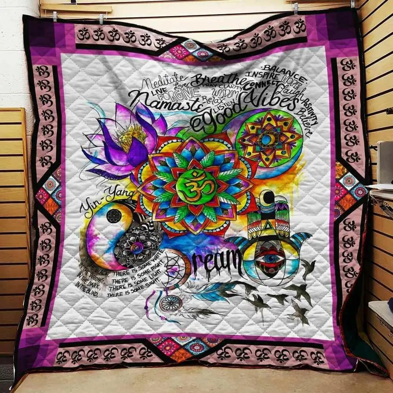 Yoga Art Blanket Th1707 Quilt and Home Decor