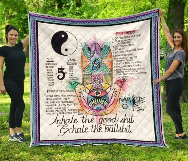 Yoga Exhale Quilt Quilt and Home Decor