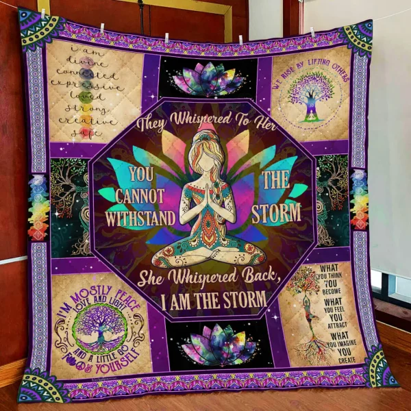 Yoga Queen Mandala Quilt Blanket and Home Decor
