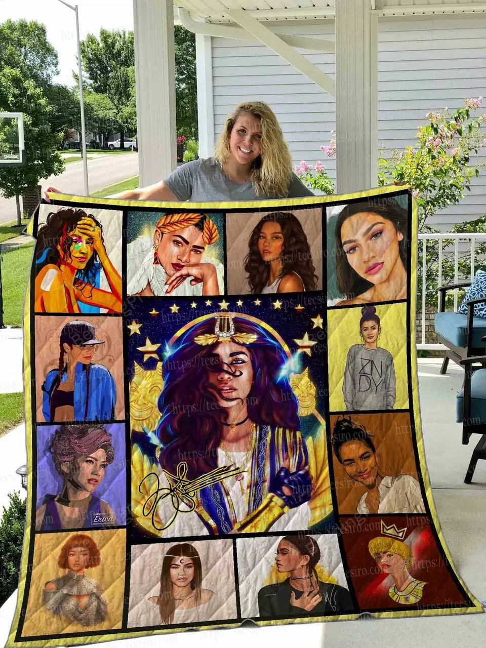 Zendaya Quilt Blanket 01 and Home Decor