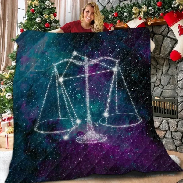 Zodiac Libra X2612 S The Moon 3D Customized Quilt and Home Decor