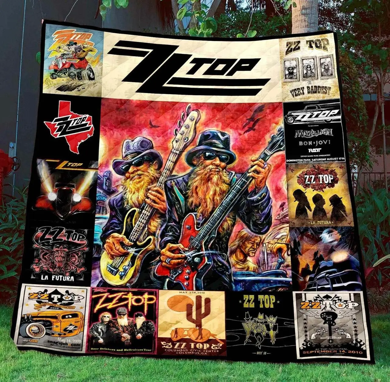 Zz Top 1 Blanket Th1507 Quilt and Home Decor